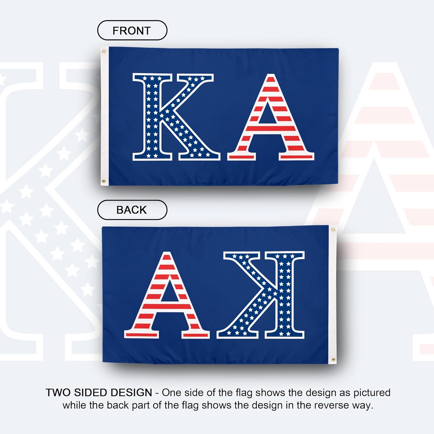 Desert Cactus Kappa Alpha Fraternity Flag - Greek Banner, Large 3x5 feet - for Decor, Events, and KA and The Order Pride Display (USA)