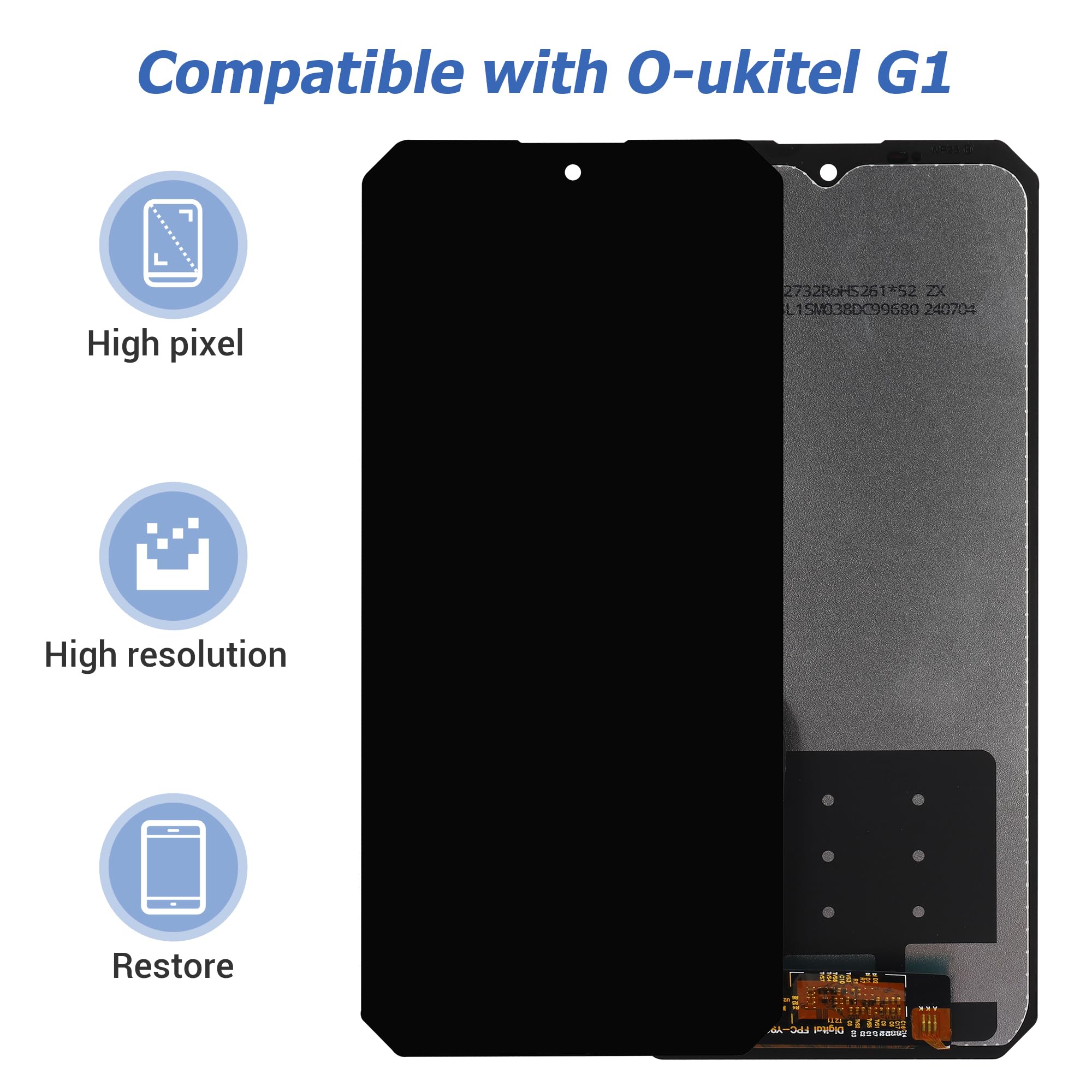 Yuxyiony Nuovo Schermo di Ricambio Per Oukitel WP33 Pro Display LCD Riparazione Schermo e Accessori Strumento Di Ricambio