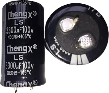 Snap In Capacitors 3300uF 100V 25X45MM 2 PCS