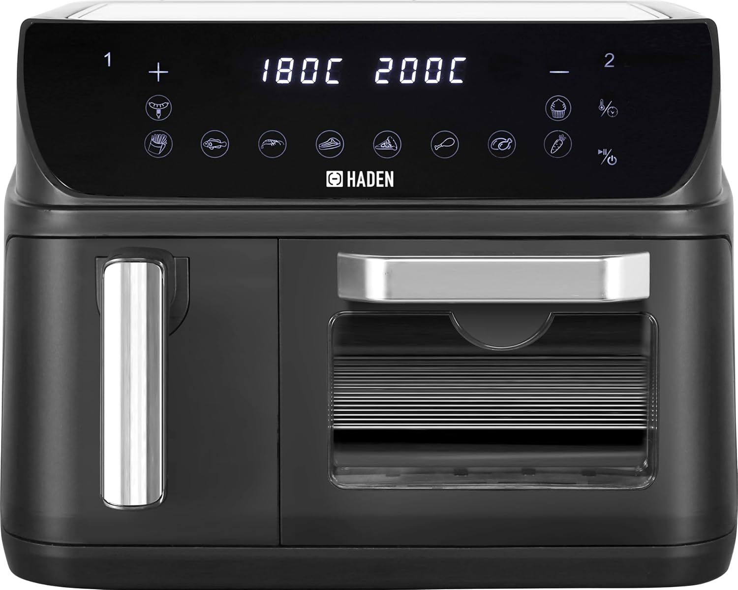 Haden 12L Dual Air Fryer 2400W Large Capacity Air Fryer with Dual