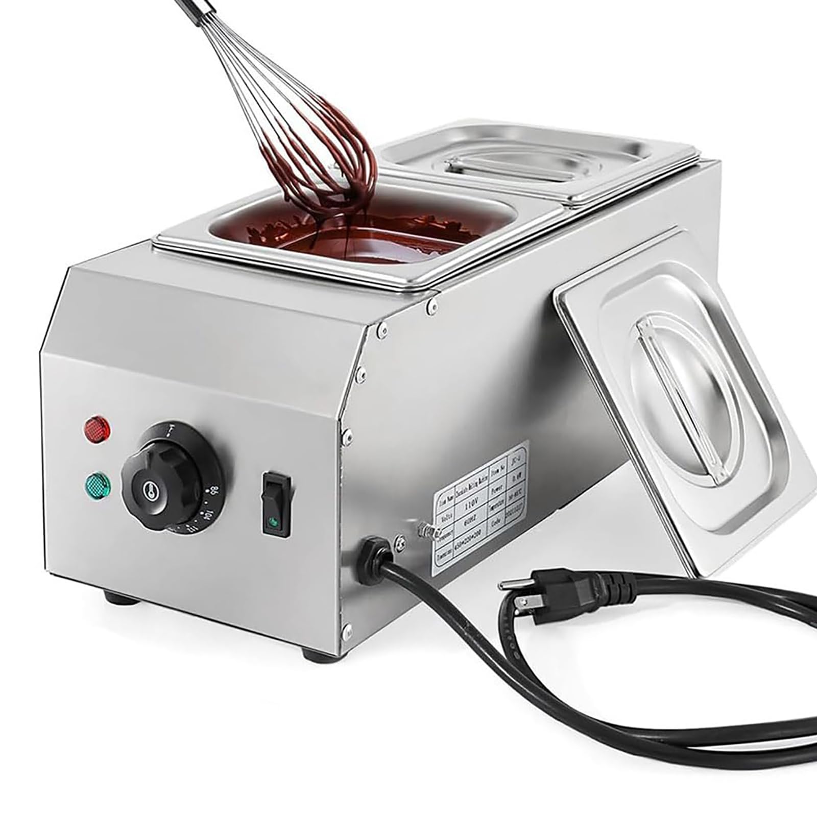 Creuseur de Chocolat, Chauffage de l'eau/Chauffage Automatique du Chocolat à Commande numérique, Machine à Fondre Le Chocolat pour Le Fromage au Lait et au café (A)