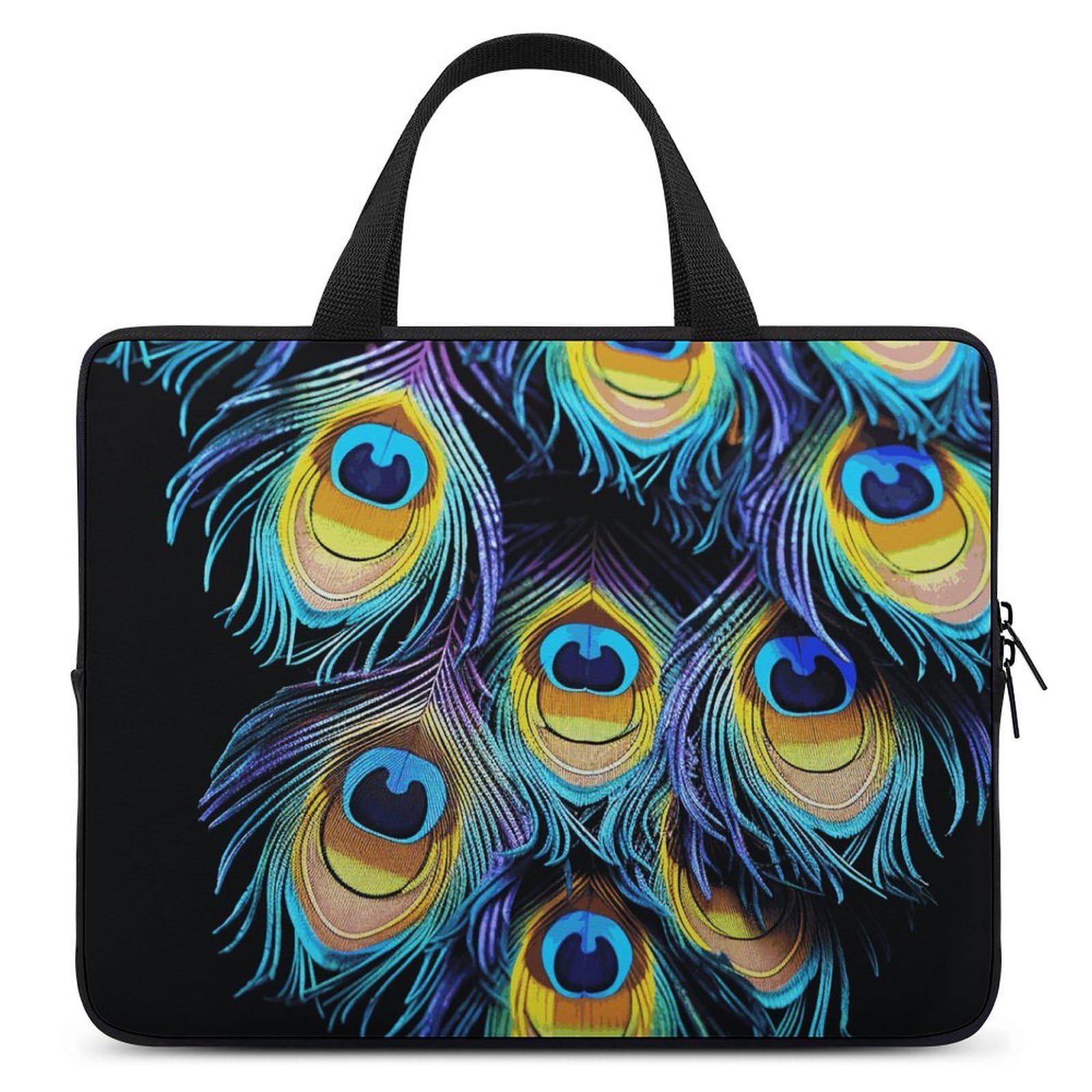 Housse ordinateur 15 pouces antichoc paon pochette PC portable