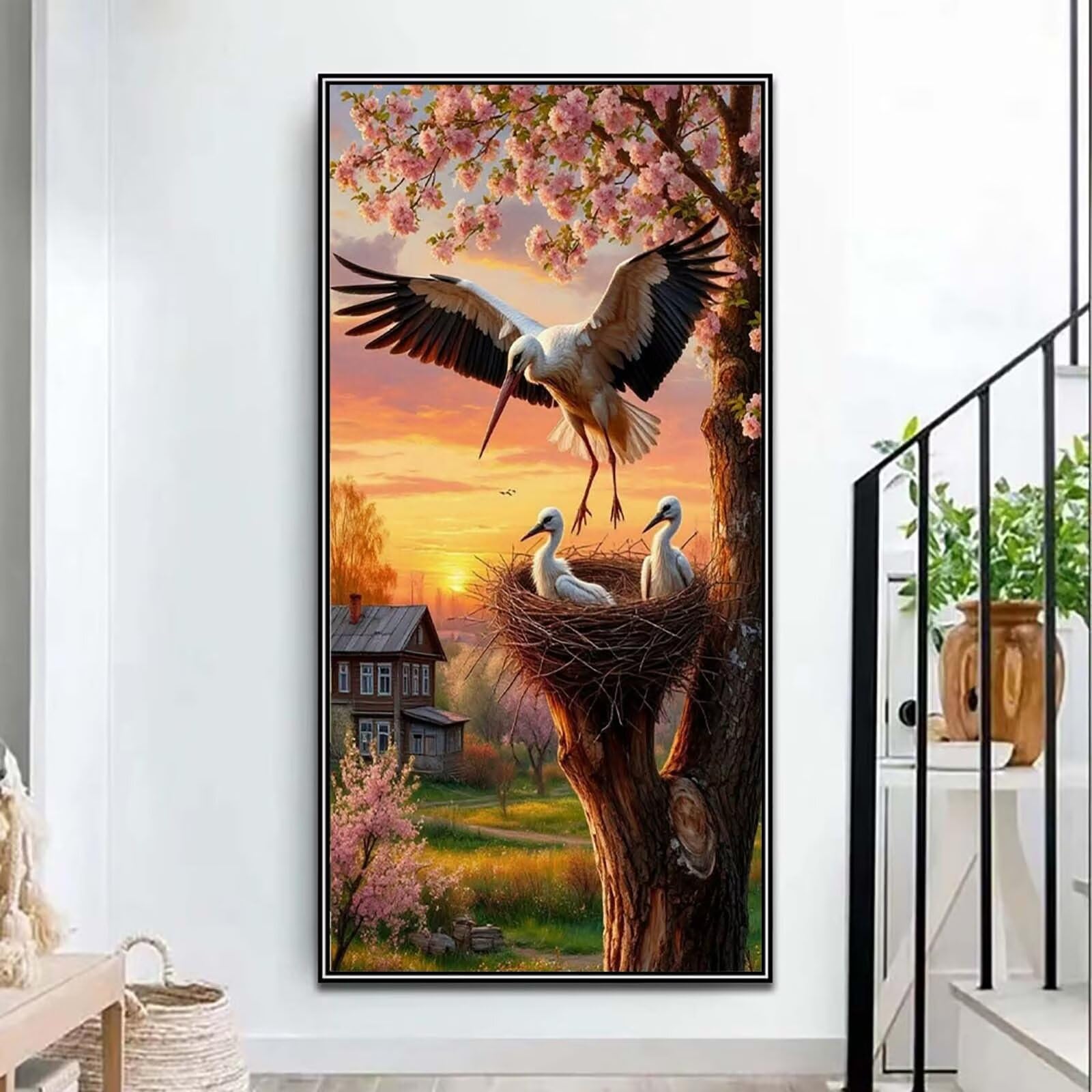 Diamentowe malowanie ptaków, DIY diamentowe malowanie dorośli 60x120cm n5w