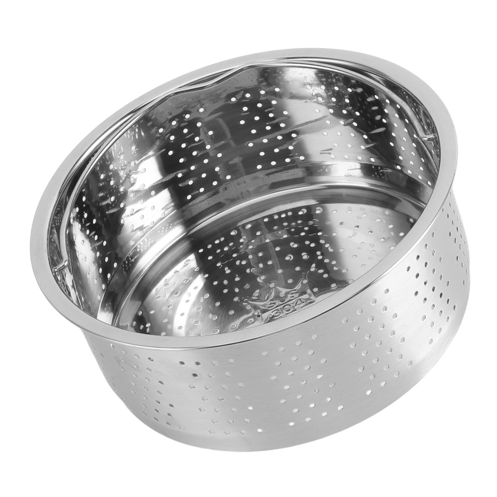 Wakects Cestello in Acciaio Inox per Vapore con Manico, Rimozione (16,5 cm)