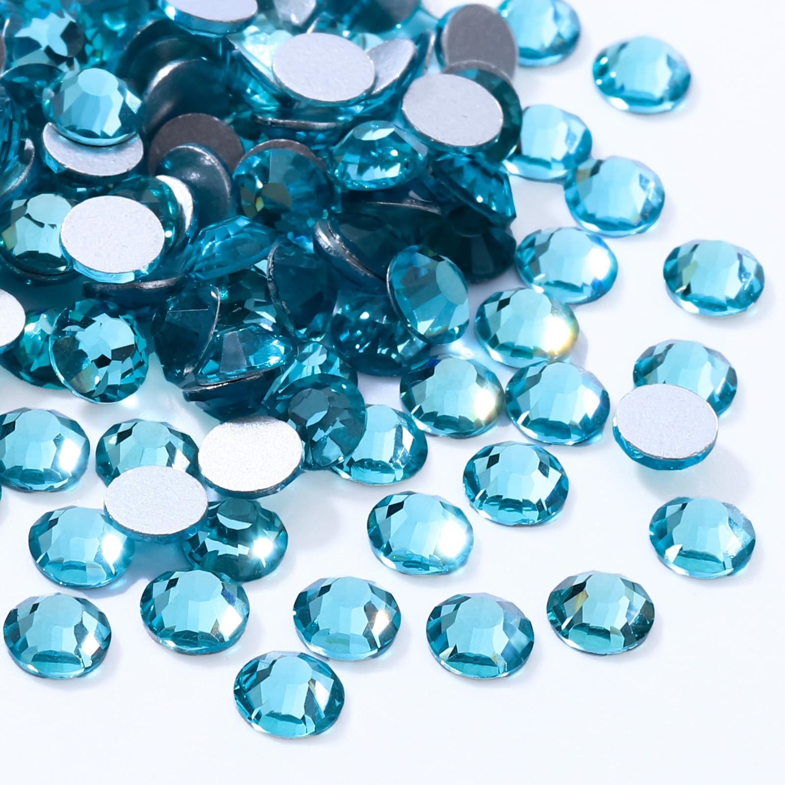 288PCS Malachite Blue SS30 Flatback Rhinestones(6.4-6.6mm)