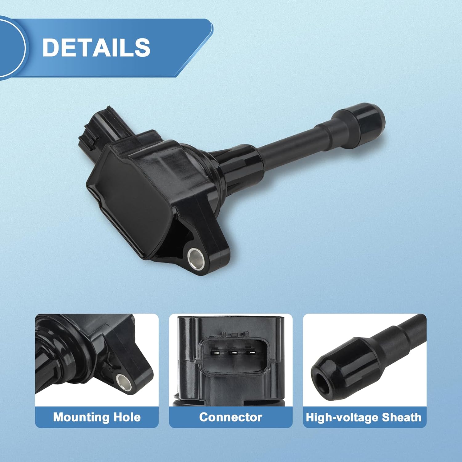 Set of 6 UF617 Ignition Coil Packs Compatible with Infiniti Q40 Q50 Q60 Q70 Q70L QX50 QX70 EX37 FX37 FX50 G37 M37 M56, Nissan 370Z 3.7L 5.0L 5.6L V6 V8, Replaces GN10430 22448EY00