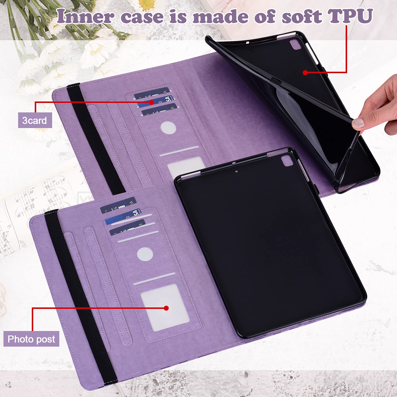 Custodia Per Xiaomi Pad 5 Con Penna | Cover Portafoglio In PU Con Supporto E Slot, Design Gufo