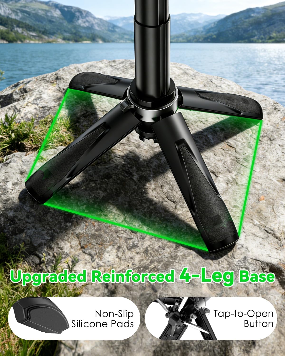 CloudValley Magnetic 4-in-1 Multifunctional Selfie Stick Tripod, Mini Portable Pocket Phone Stand with Detachable Remote, Compatible with MagSafe, for iPhone/Android, Travel Vlog, Live Stream, Black
