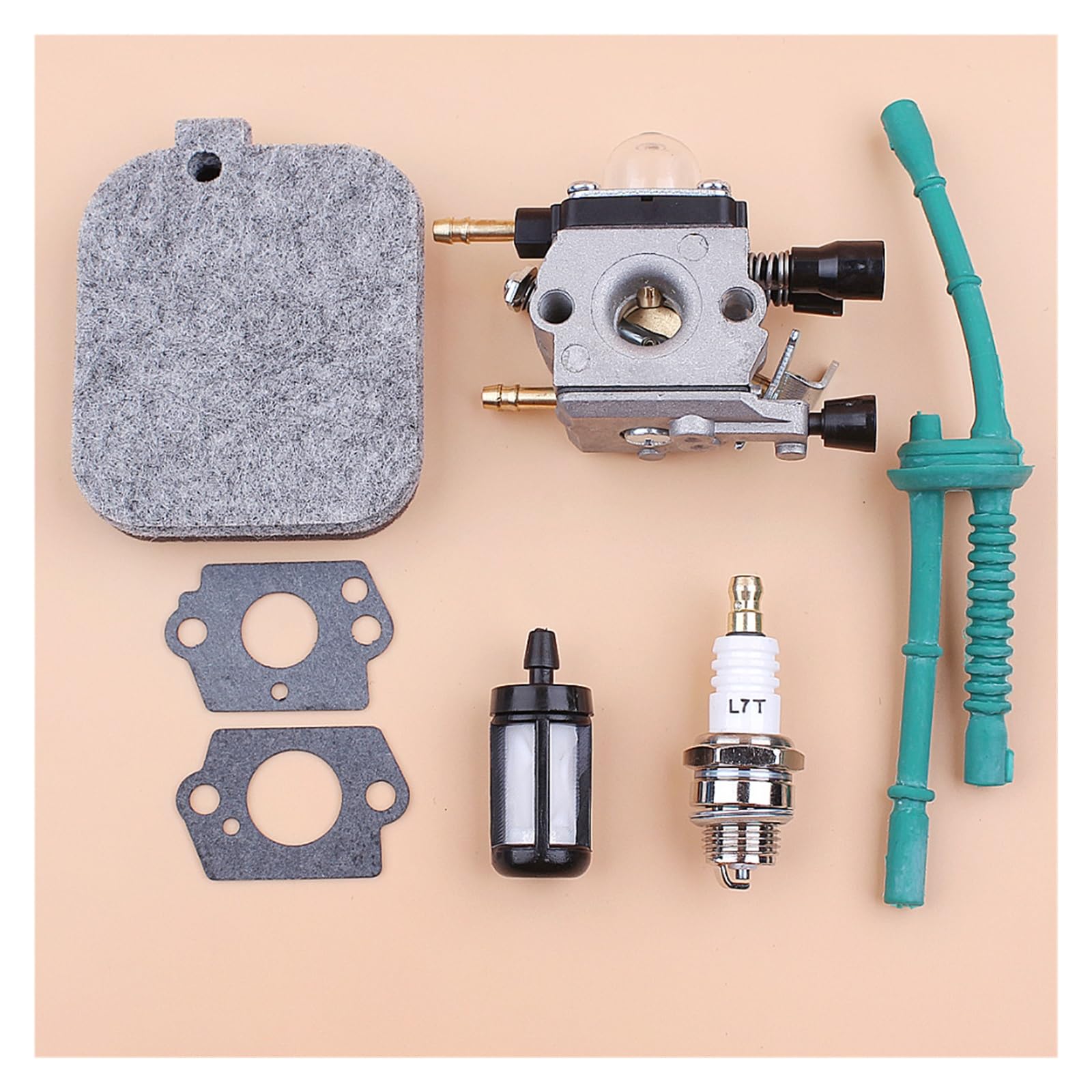 Junta de carburador, Filtro de Aire, Kit de Filtro de Manguera de Combustible for sopladores de Hojas STIHL BG45 BG46 BG55 BG65 BG85 BR45C SH55 SH85