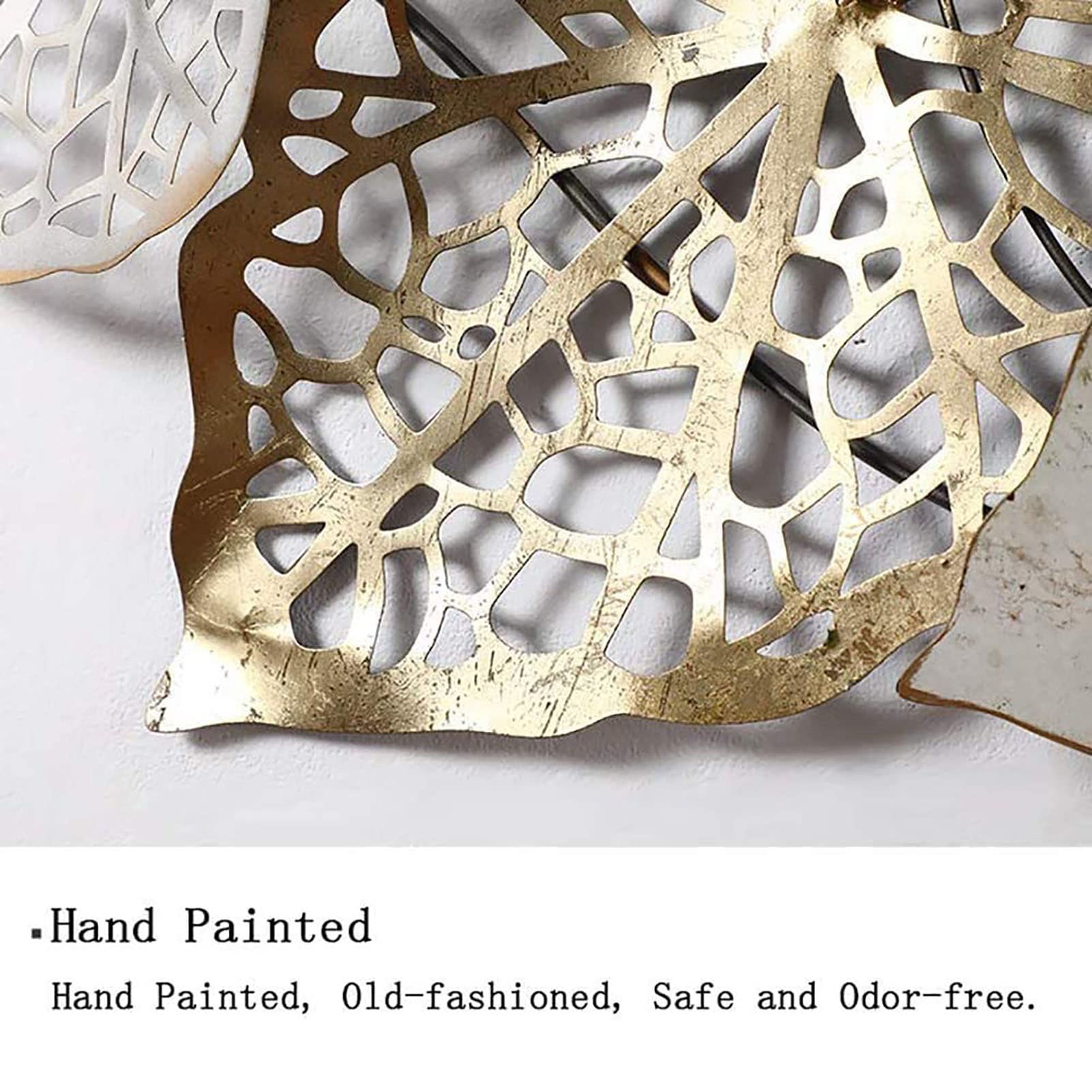 Dekoracja ścienna Nowoczesna rzeźba ścienna 3D Metalowy liść Wall Art Decor, Dekoracje ścienne z kutego żelaza, Metalowe dekoracje ścienne, Dekoracje wewnętrzne i zewnętrzne, Dekoracje wnętrz w saloni