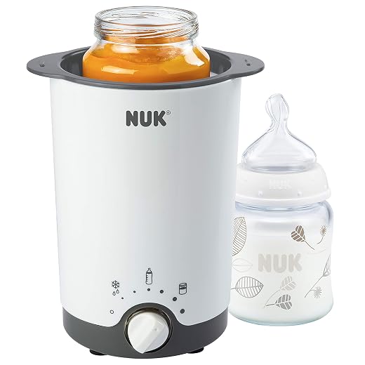 NUK 10256377 3-in-1 thermal bottle for baby bottles, for easy, safe and gentle warming, defrosting and heat, for handelsübliche potitos and bottles