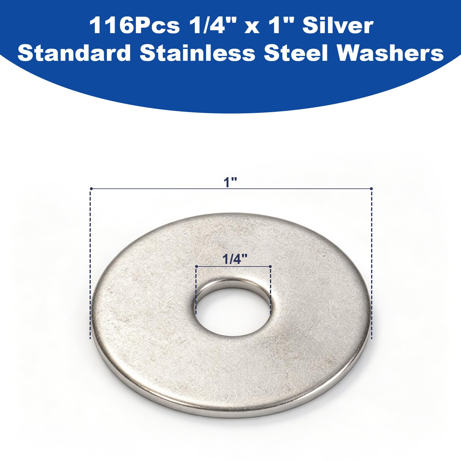 Stainless Steel Washers - 116 PCS Fender Washers -2