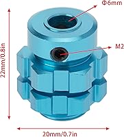 Vista 4 de Bujes de rueda estriados de aluminio de 0.669 in, adaptadores de extensión espaciadores hexagonales amplios y más largos, compatible con 1/10