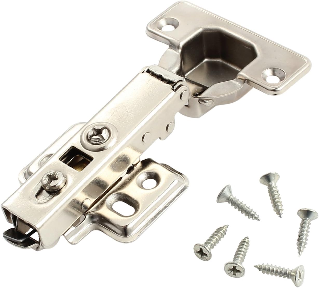 Soft Close Cabinet Door Hinges 20 PCs 110 Degree Steel Kitchen Cabinet Cupboard Door Hinge Slow Shut Clip-On Plate 35mm for B&Q IKEA Mfi Wickes Other Types of Cabinets Door and Lift-Off Door