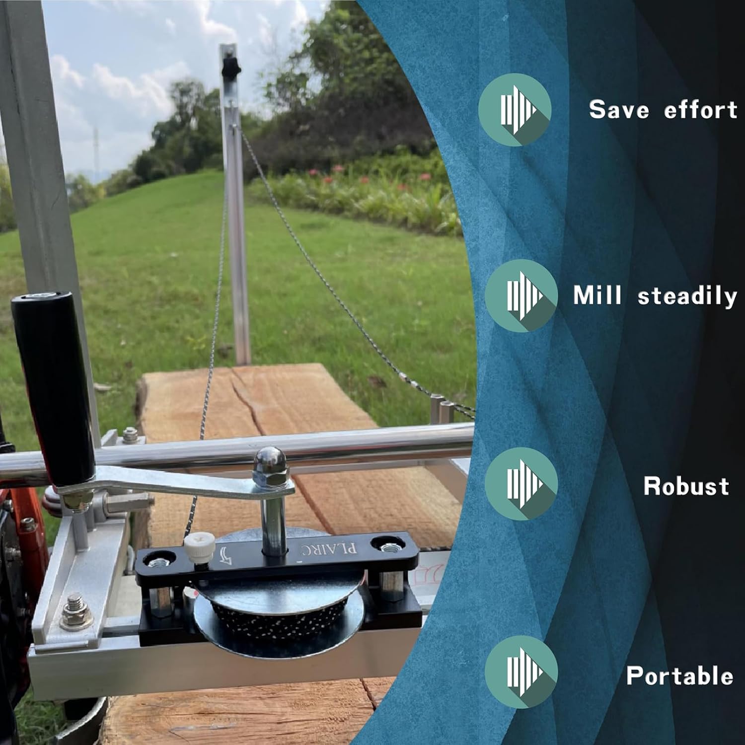 chainsaw - Chainsaw Mill Winch Kit With Winch And Lever Arm Anchor System Increased Chainsaw Mill Advantage Makes Milling Easier And Cut Smoother For Portable Sawmill And Saw Mill