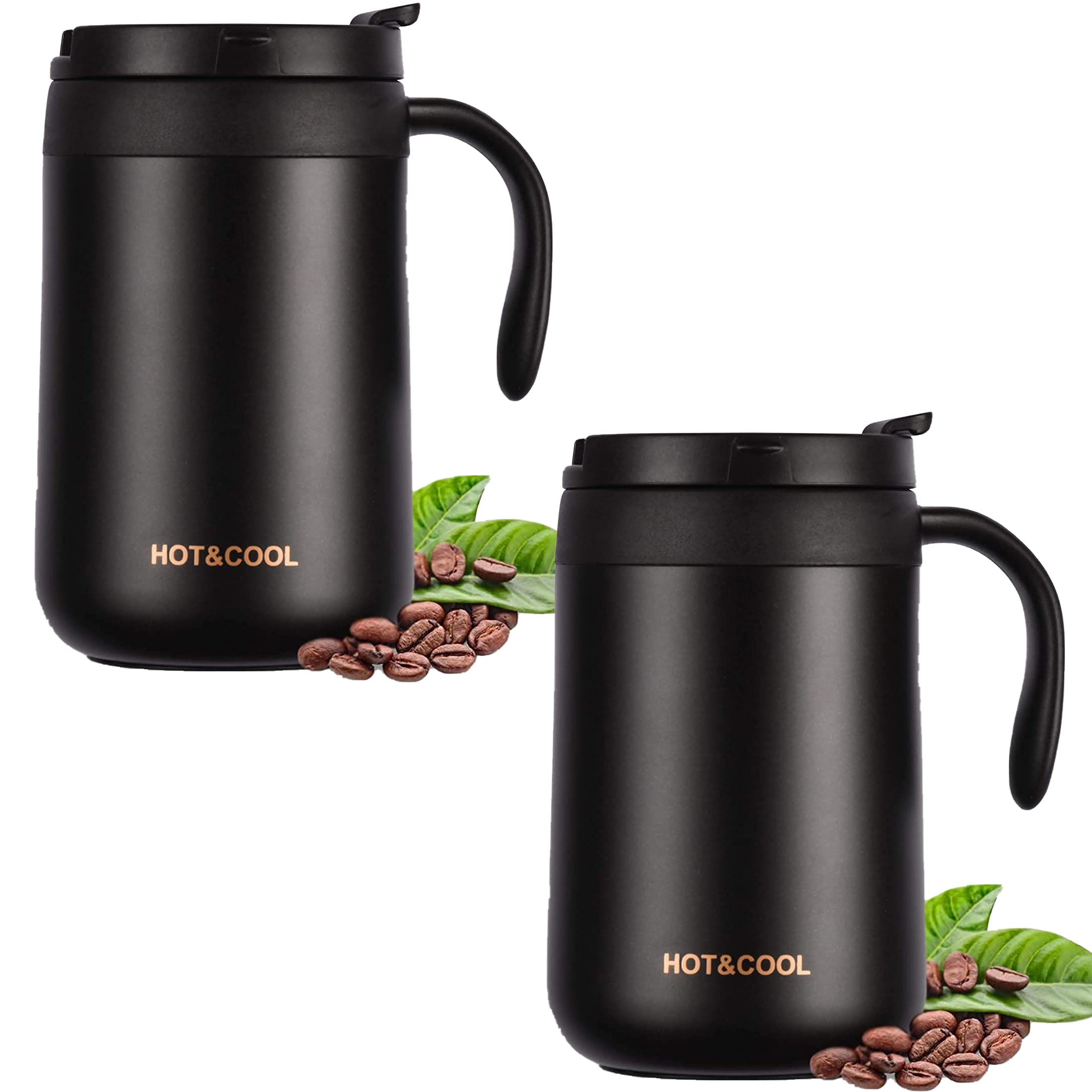 CupNoodle × CLUBHAUS Sweat - Black M Spatlus Insulated Mug with Handle and LId, 500ml Thermal Mugs