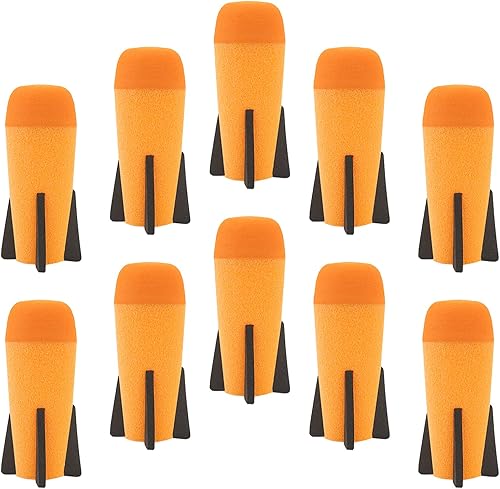 Miniatura 7 de EKIND Paquete de 8 mega repuestos de misiles para lanzacohetes de juguete, munición de espuma compatible con Nerf N-Strike Elite Series