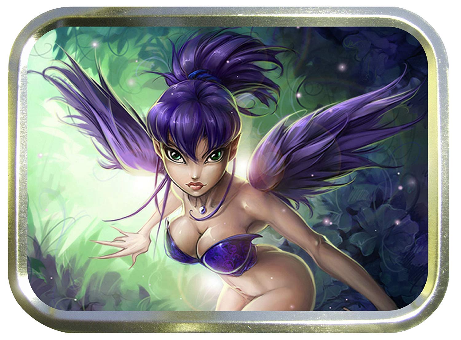 TEEZ Fantasy Fairy 2oz Gold Tobacco Tin,Baccy Tin, Smoking Tin
