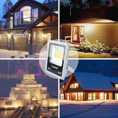 Miniatura 7 de Luz de inundación de 12 voltios, luces de pesca con arco de 30 W, luces de inundación de bajo voltaje, para exteriores, IP66 impermeable (luz