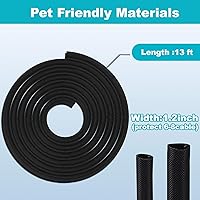 Vista 2 de BUSOHA Cubiertas de alambre: funda flexible de gestión de cables de 13 pies y 1.2 pulgadas para mascotas, protectores de cable sin masticar