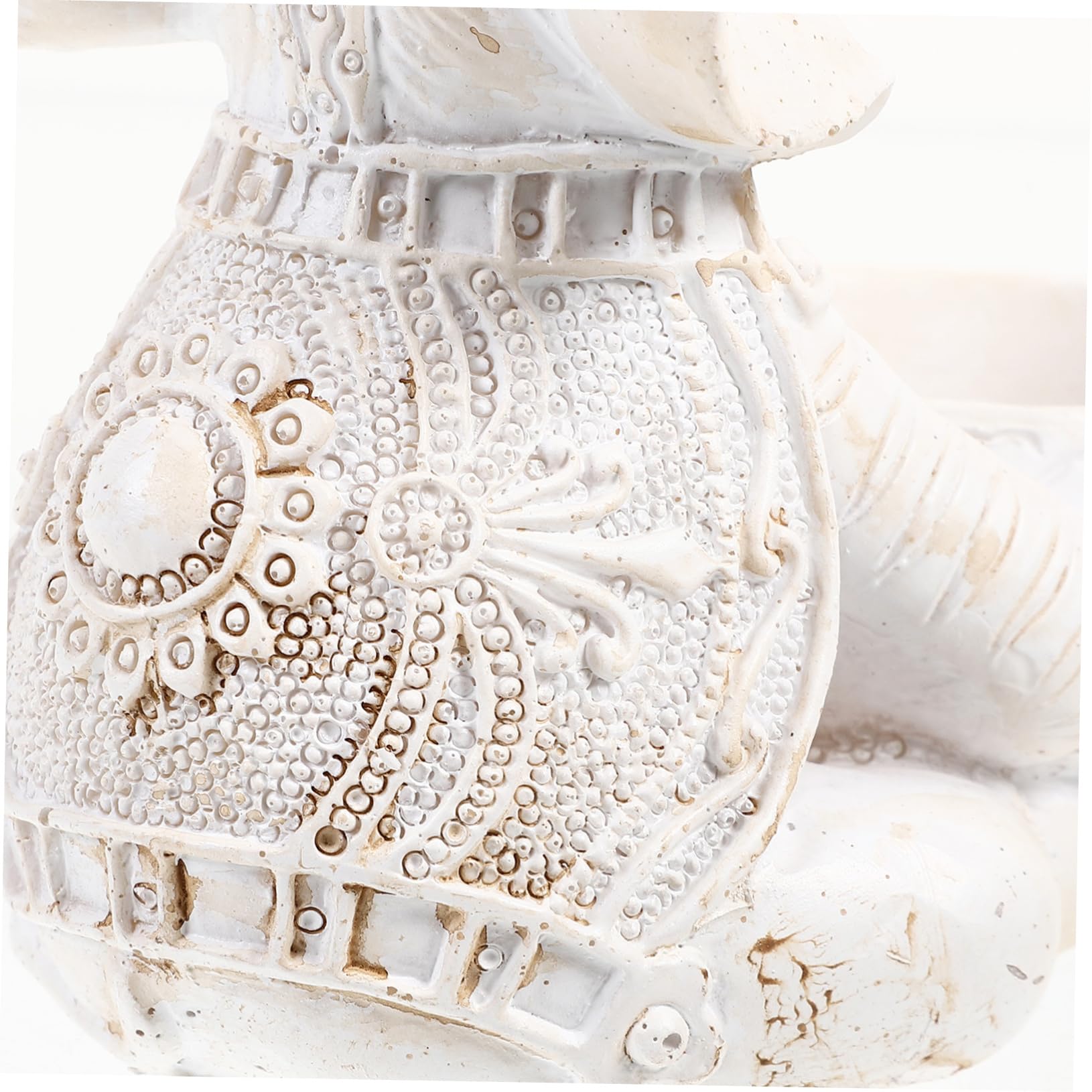 Portacandela A Forma Di Elefante In Resina – Colore Bianco, Decorazione Floreale In Rilievo, Porta Tea Light Per Casa, Regalo Portafortuna