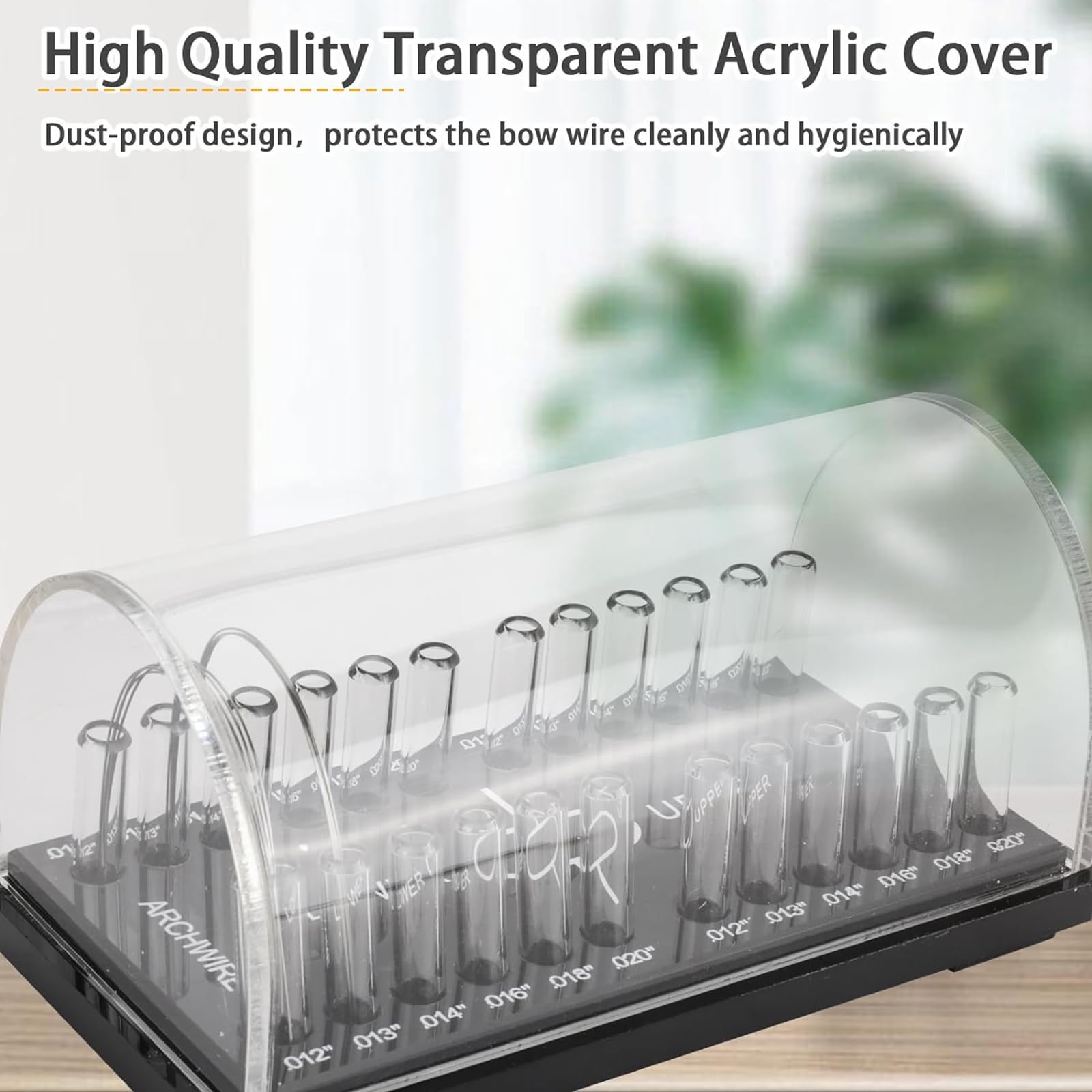 Organizador De Alambres para Ligaduras De Ortodoncia Dental Porta Ligaduras De Metal Redondo Preformado Estuche Acrílico con Tapa para Clínica Dental Organizar Y Almacenar