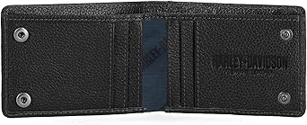 Harley-Davidson Men's Genuine Leather Rfid Blocking Wallet