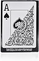 Vista 2 de Copag Elite cartas de juego 100% de plástico, tamaño póquer (estándar) índice Jumbo, baraja individual (negro)