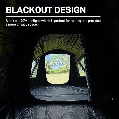 Miniatura 4 de EVER ADVANCED Tienda de campaña para 8 personas con diseño opaco, tienda de campaña familiar con múltiples habitaciones y porche extra y lluvia, 2