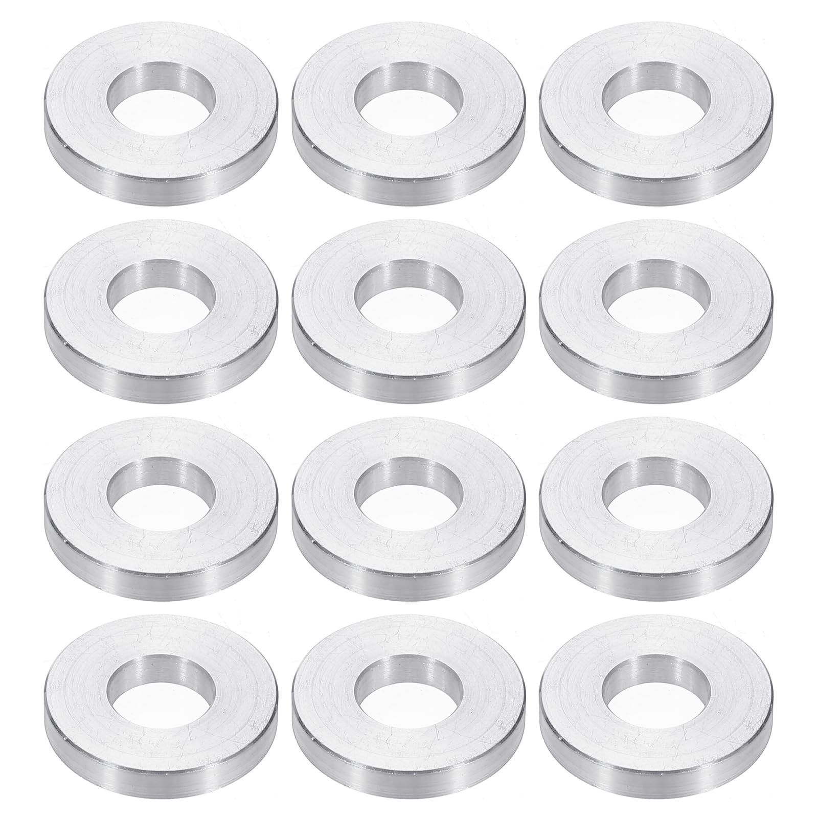 PATIKIL M10 Aluminum Spacers, 12pcs 3/8" x 1" Round Metal Spacers for 3/8 or M10 Screw Bolts