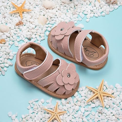 Miniatura 5 de KIDSUN Sandalias para bebés, niñas y niños, suela de goma antideslizante, para verano, playa, al aire libre, zapatos para cuna