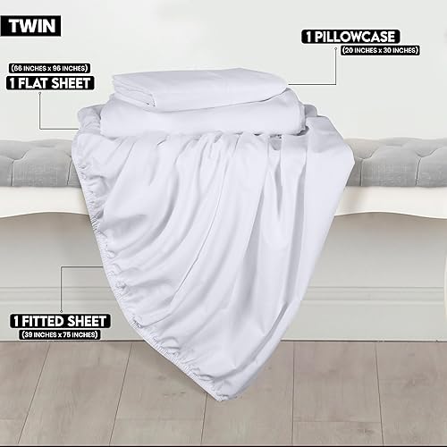 Miniatura 2 de Utopia Bedding Juego de sábanas individuales  Microfibra cepillada  Sábanas suaves para juego de cama de tamaño individual  Sábanas de lujo con