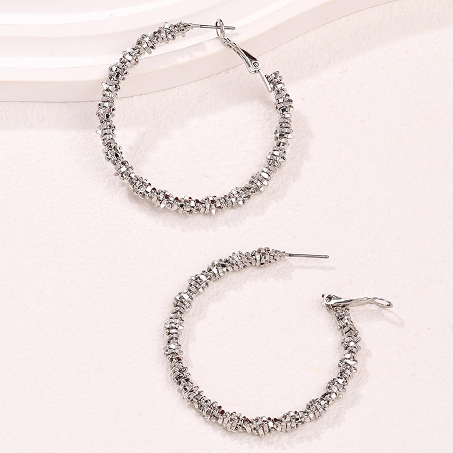 W WEILIRIAN Boho Circle Hoop Earrings for Teen Girls Gold Circle Earrings Circle Drop Earrings Hollow Circle Dangle Earrings Geometric Round Drop Earrings Jewelry for Women Gifts - Image 4