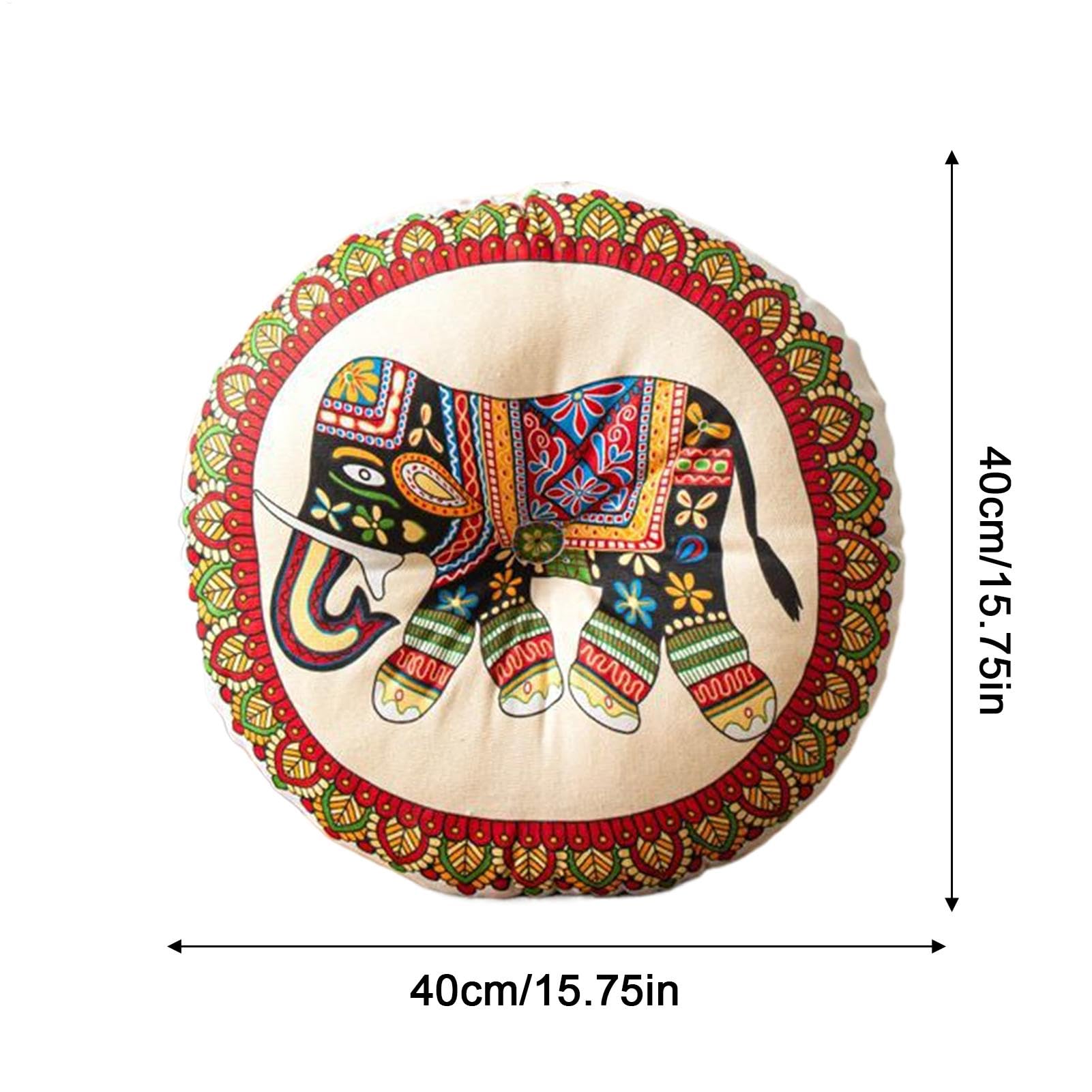 Stylowe okrągłe poduszki na krzesło, solidna poduszka do medytacji, gruba podkładka na krzesło do kuchni, boho poduszka podłogowa 40 x 40 cm na krzesła do jadalni, wewnątrz, na zewnątrz