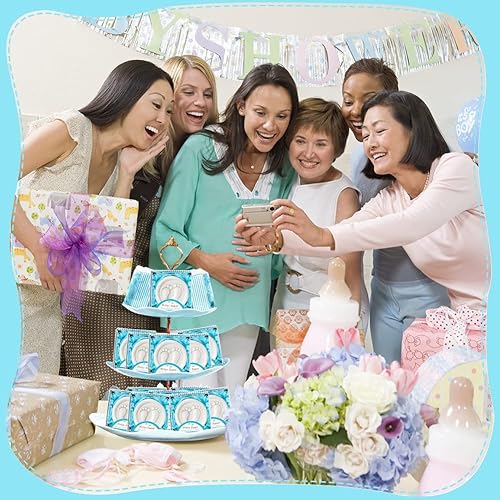 Miniatura 5 de AIXIANG Jabones para baby shower, hechos a mano, color azul, regalo para pies de bebé, para revelación de género, regalos y decoraciones de baby