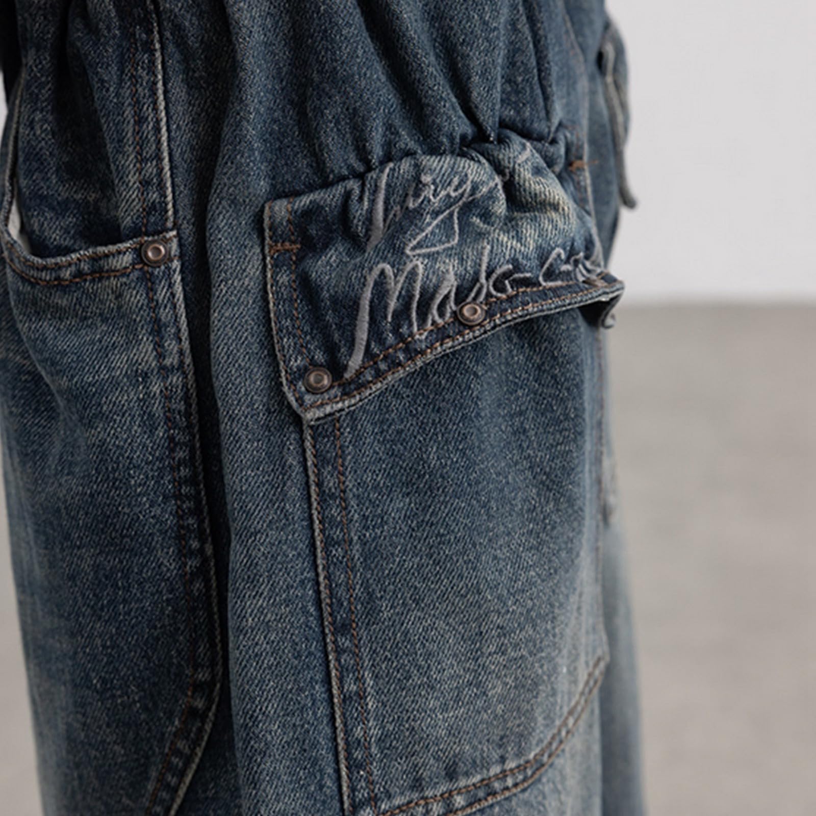 Vaqueros Deportivos Niño, Pantalones Vaqueros Térmicos de Invierno para Niños con Forro Polar Cálido Elástico y Cómodo Ropa Informal Duradera