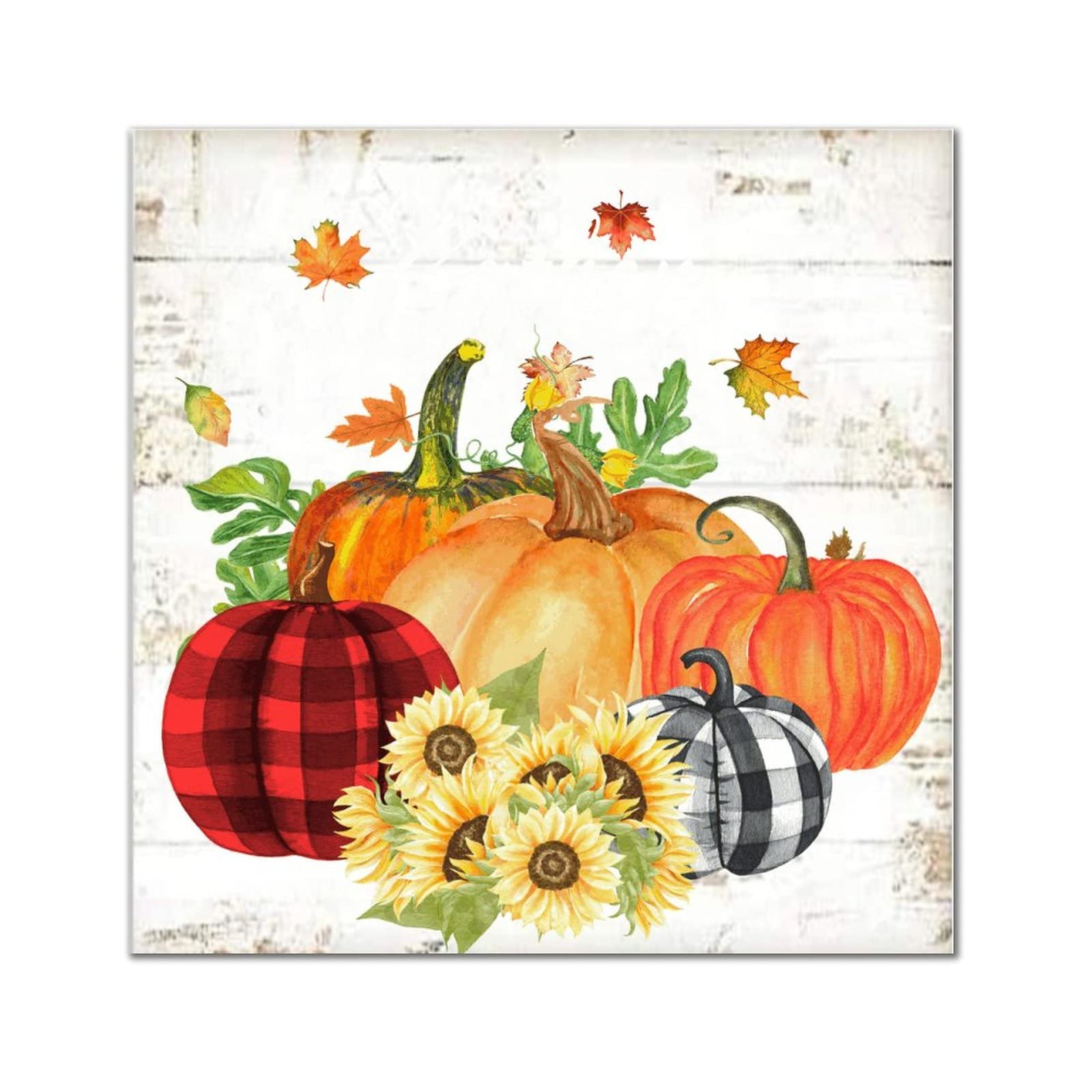 Décoration d'automne en bois de 35cm pour salon chaleureux