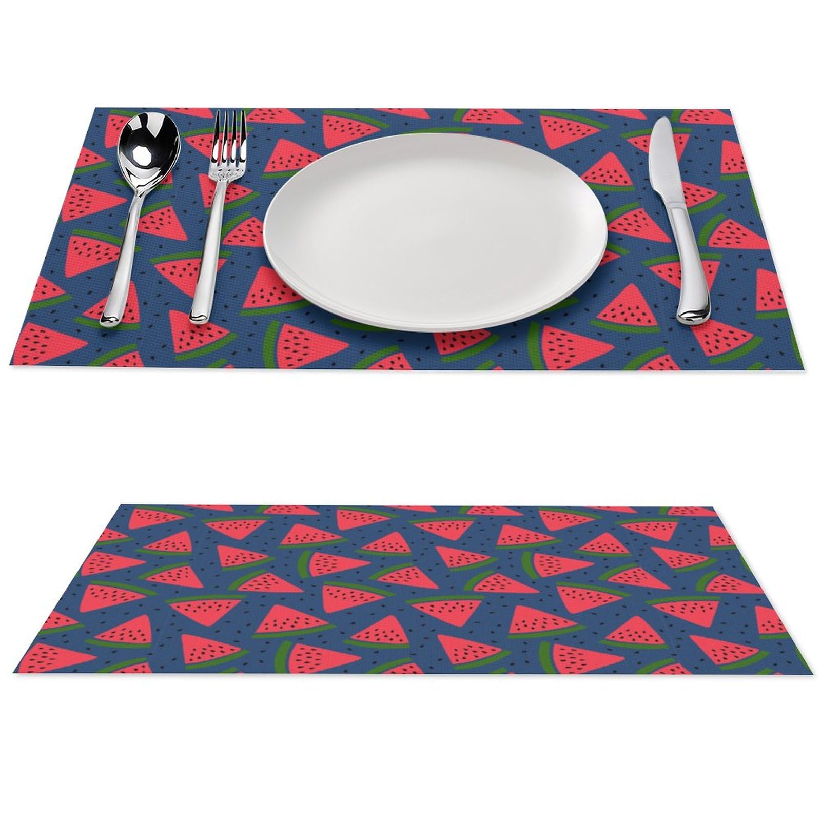Watermelon Pattern Placemats Set of 4 PCS Washable Table Runner 18" X 12" Place Mats for Kitchen Party Dining Decoration