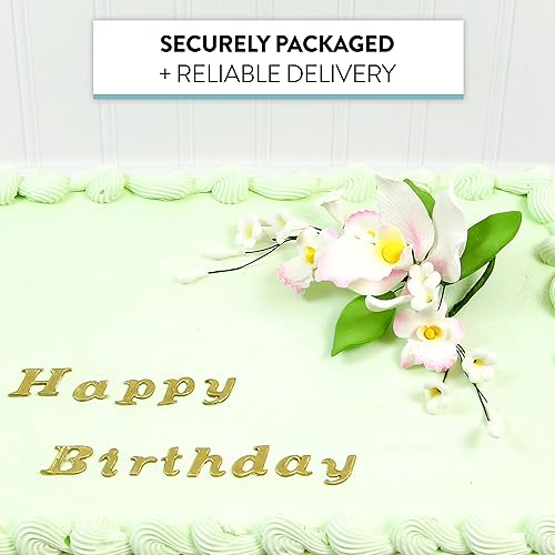 Vista 28 de Global Sugar Art Cattleya Orchid Sugar Cake Flowers - Aerosol arqueado, blanco, 1 unidad por el chef Alan Tetreault Cattleya - Spray de orquídea