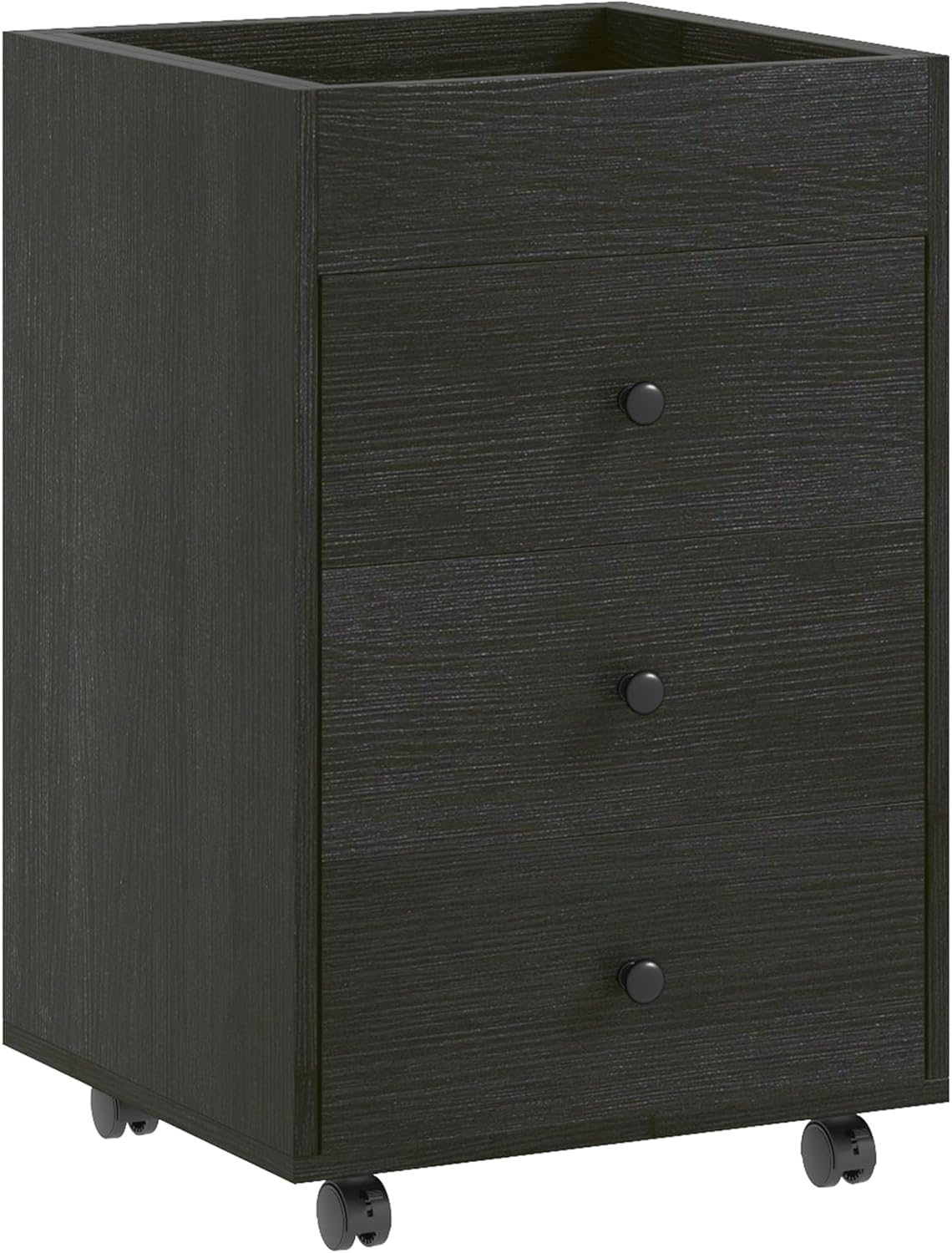 HOMCOM 3-Drawer Home Office Storage Cabinet in Dark Walnut