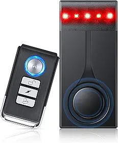 Sistema de alarme automotivo de 108 dB, sensor de vibração antifurto e alarme de luz vermelha, dispositivo de carro antifurto remoto sem fio com design de instalação magnética para carro, caminhão