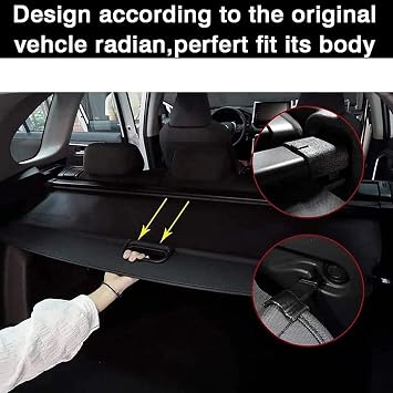 NALSA Car Retractable Rear Trunk Parcel Shelf for Honda Fit Jazz 2002-2019, Cargo Cover Parcel Shelf Luggage Shade Shield Privacy Security Protective Auto Shelves Accessories
