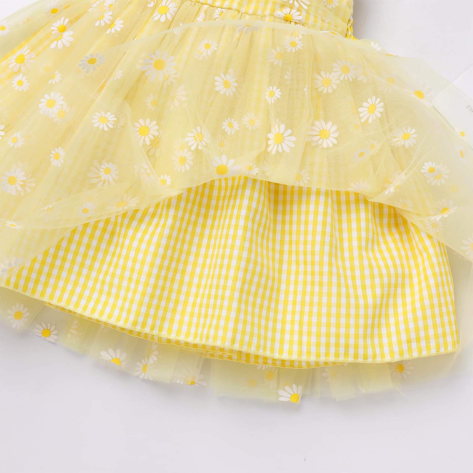 Odizli Vestito da bambina senza maniche con paillettes glitterate principessa, tutù in tulle,