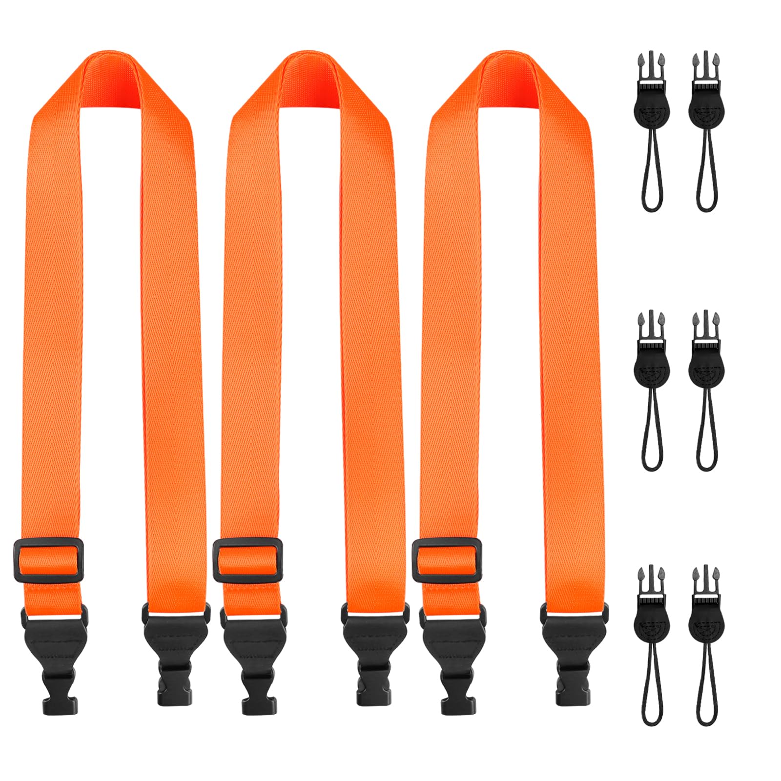 FIEIL 3 Pack Adjustable iPad Strap, Nylon Camera Strap, Comfortable Shoulder Strap for iPad Case, Cellphone Tablet, Camera, Laptop, Binocular, Luggage Bag(Orange Universal Neck Lanyard)