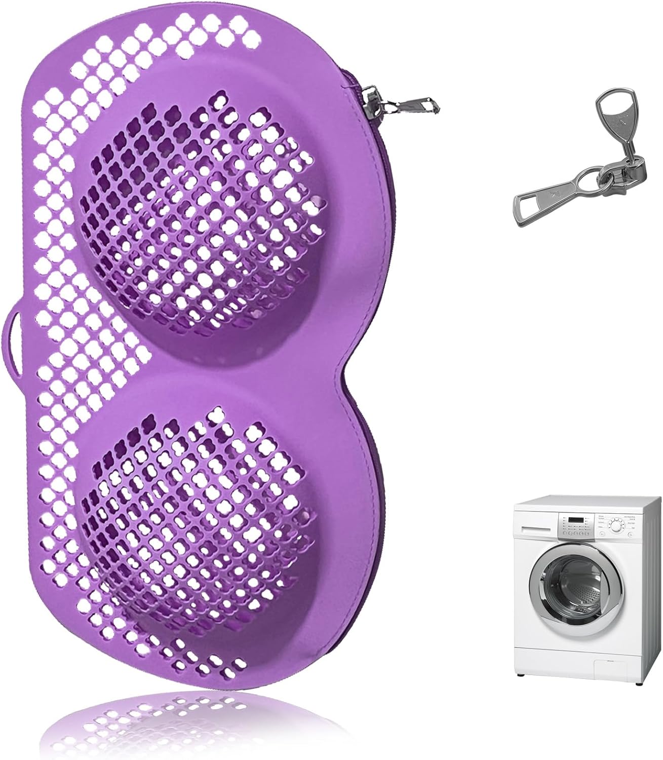 Silicone Bra Washing Bags for Laundry, 3 Pack Lingerie Laundry Mesh Bags, Keep Shape Delicate Wash Bra Bags Prevent Damage, Socks, Underwear, Protective Wash Bags with Lockable Zipper