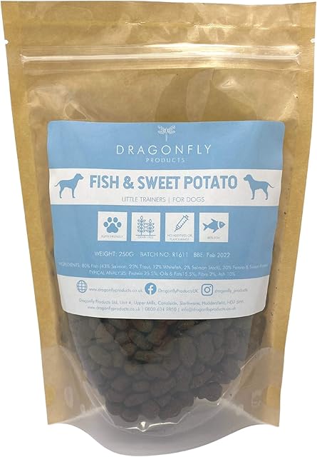 Dragonfly Products Grain Free Dog Training Treats | 1000 Natural Healthy Treat Pack | 80% Fish, 20% Potato & Sweet Potato | Hypoallergenic Puppy Snacks