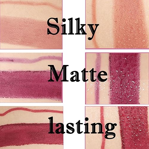 Miniatura 3 de Juego de 3 delineadores de labios y lápiz labial para mujer, DNM mate, 24 horas, lápiz labial mate de larga duración, impermeable, delineador de