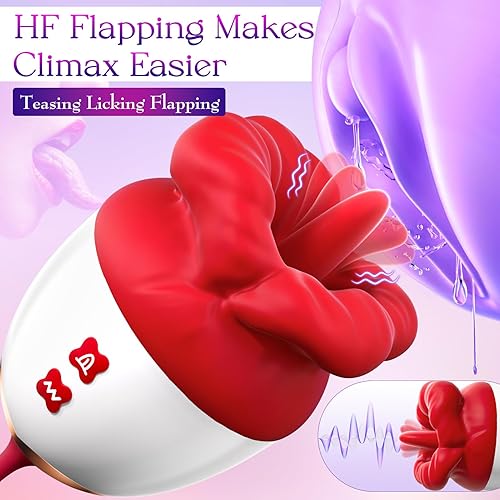 Miniatura 44 de Vibrator Dildo Sex Toys for Women - MOOLIGIRL Rose Sex Toy with Thrusting G Spot Vibrators & 10 Sucking Modes for Clitoral Nipple Stimulation Anal