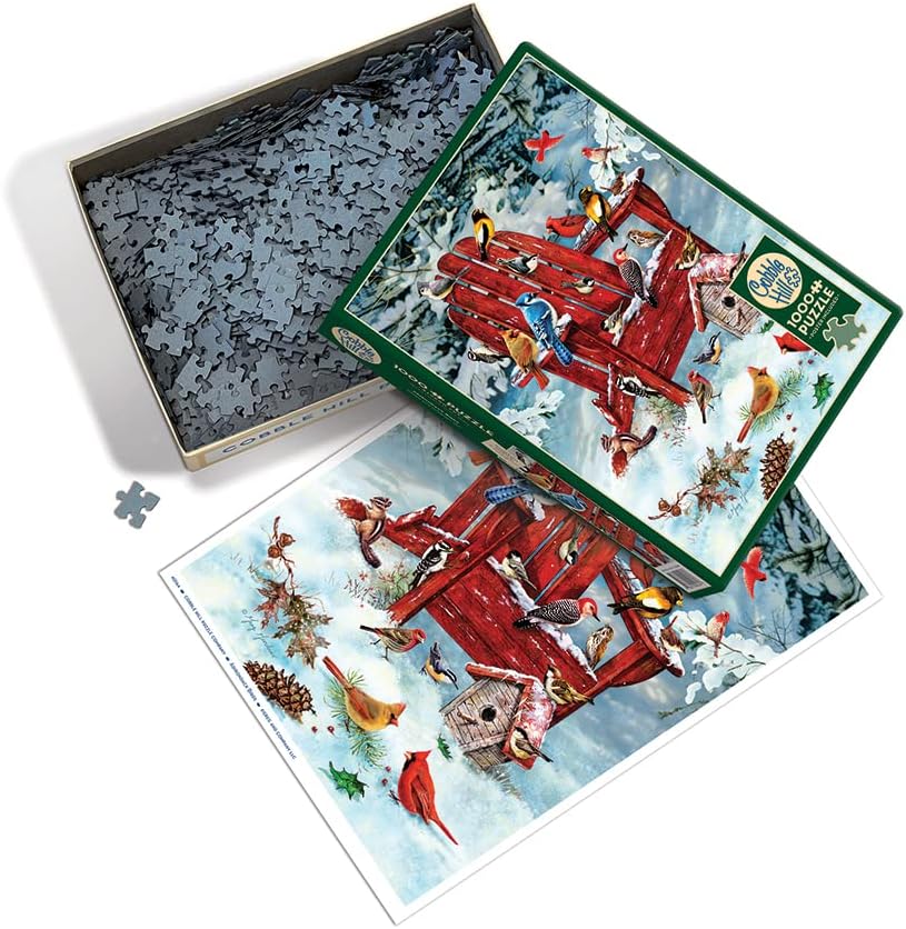 Miniatura 2 de Cobble Hill - Rompecabezas de 1000 piezas, Adirondack Birds, póster de muestra incluido