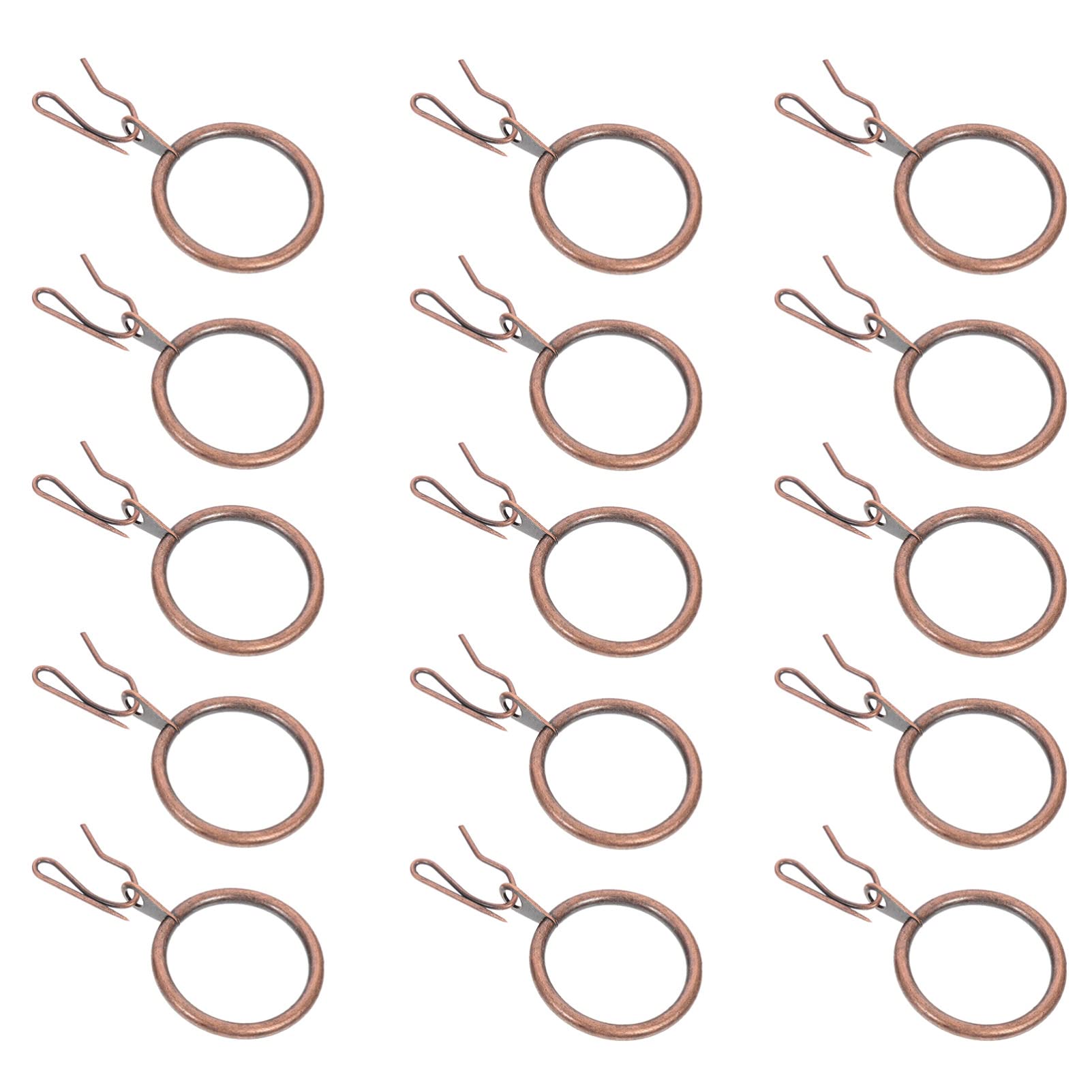 Zerodeko 40 Sets Iron Curtain Rings with Hooks for Drapery and Shower Curtains Sturdy Hanging Rings for Home Use for Bedroom and Bathroom Decor